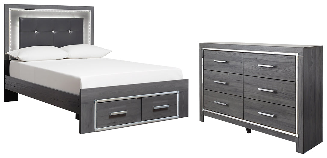 Baystorm Full Panel Bed with 2 Storage Drawers