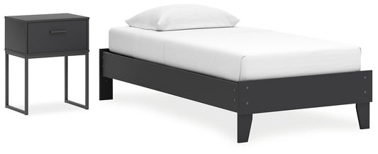 Ashley Express - Socalle Twin Platform Bed with Nightstand
