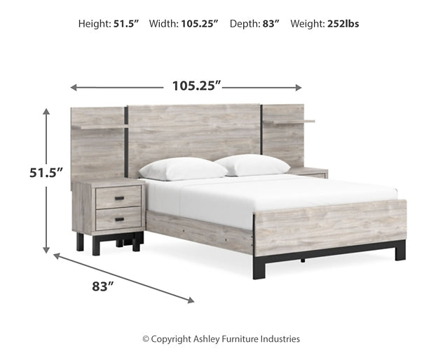 Vessalli Queen Platform Bed with Dresser